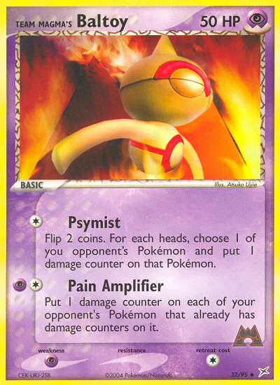 Team Magma's Baltoy EX Team Magma vs Team Aqua card