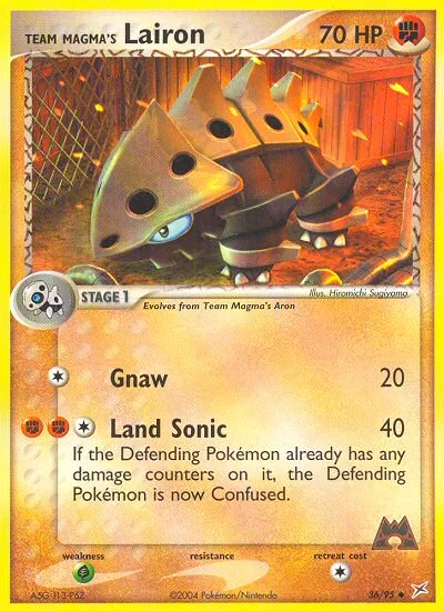 Team Magma's Lairon #36 EX Team Magma vs Team Aqua Pokemon card