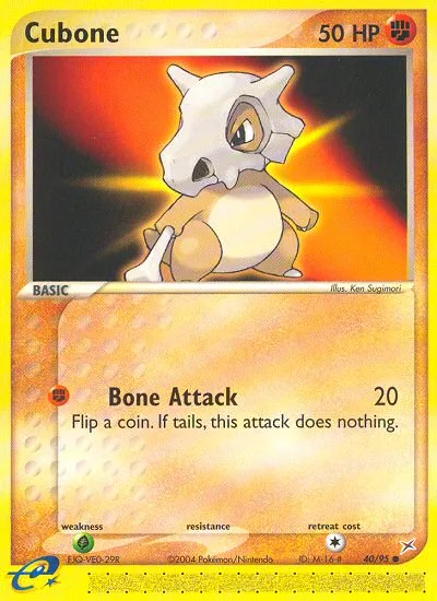 Cubone #40 EX Team Magma vs Team Aqua Pokemon card