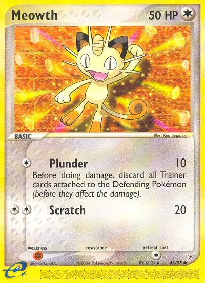Meowth #42 EX Team Magma vs Team Aqua Pokemon card