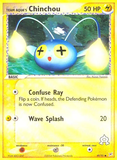 Team Aqua's Chinchou #49 EX Team Magma vs Team Aqua Pokemon card