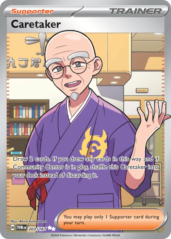 Caretaker #203 Twilight Masquerade Pokemon card