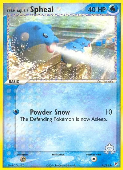 Team Aqua's Spheal #56 EX Team Magma vs Team Aqua Pokemon card