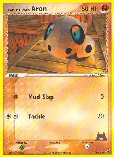 Team Magma's Aron EX Team Magma vs Team Aqua card