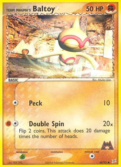 Team Magma's Baltoy #60 EX Team Magma vs Team Aqua Pokemon card