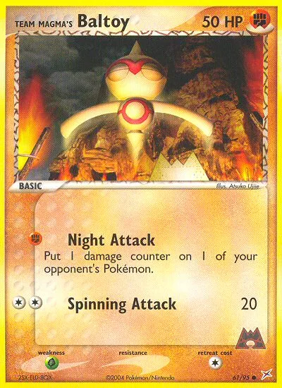 Team Magma's Baltoy #61 EX Team Magma vs Team Aqua Pokemon card