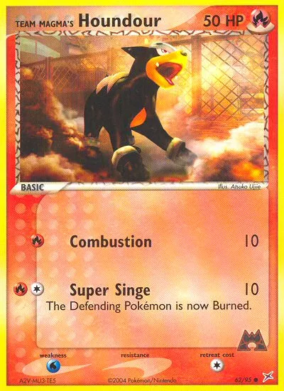 Team Magma's Houndour EX Team Magma vs Team Aqua card
