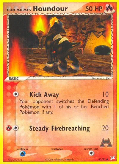 Team Magma's Houndour EX Team Magma vs Team Aqua card
