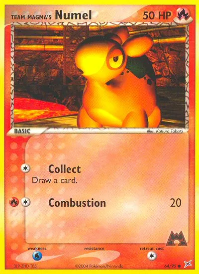 Team Magma's Numel #64 EX Team Magma vs Team Aqua Pokemon card