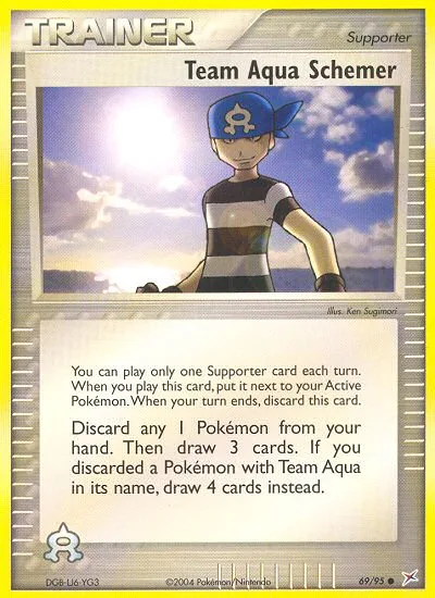Team Aqua Schemer EX Team Magma vs Team Aqua card