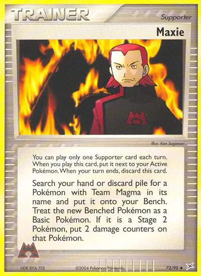 Maxie #73 EX Team Magma vs Team Aqua Pokemon card