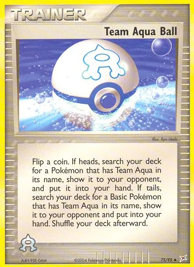 Team Aqua Ball #75 EX Team Magma vs Team Aqua Pokemon card