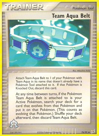 Team Aqua Belt #76 EX Team Magma vs Team Aqua Pokemon card