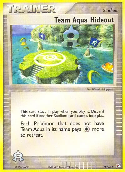 Team Aqua Hideout #78 EX Team Magma vs Team Aqua Pokemon card