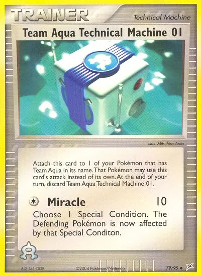Team Aqua Technical Machine 01 #79 EX Team Magma vs Team Aqua Pokemon card