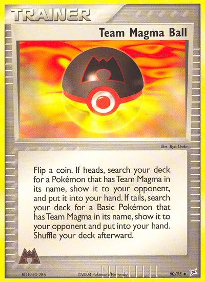 Team Magma Ball #80 EX Team Magma vs Team Aqua Pokemon card