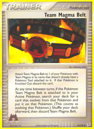 Team Magma Belt EX Team Magma vs Team Aqua card