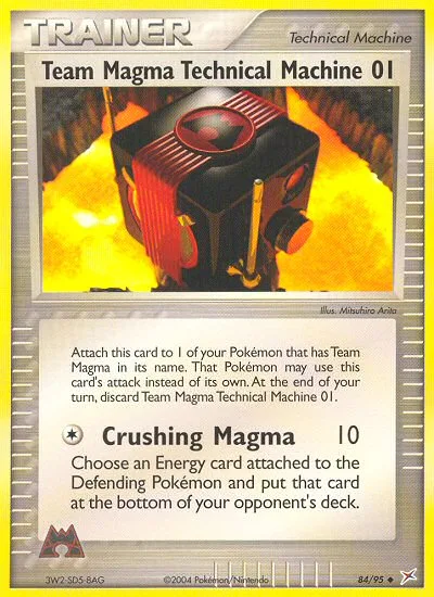 Team Magma Technical Machine 01 #84 EX Team Magma vs Team Aqua Pokemon card