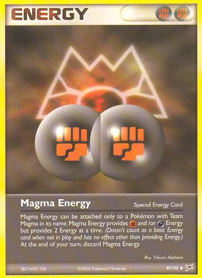 Magma Energy #87 EX Team Magma vs Team Aqua Pokemon card