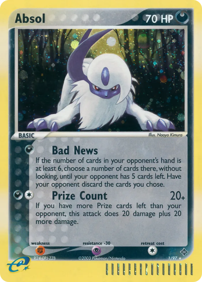 Absol #1 EX Dragon Pokemon card