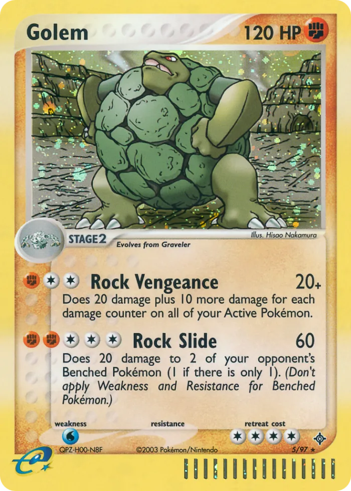 Golem #5 EX Dragon Pokemon card