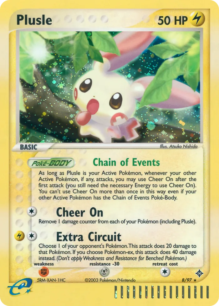Plusle #8 EX Dragon Pokemon card
