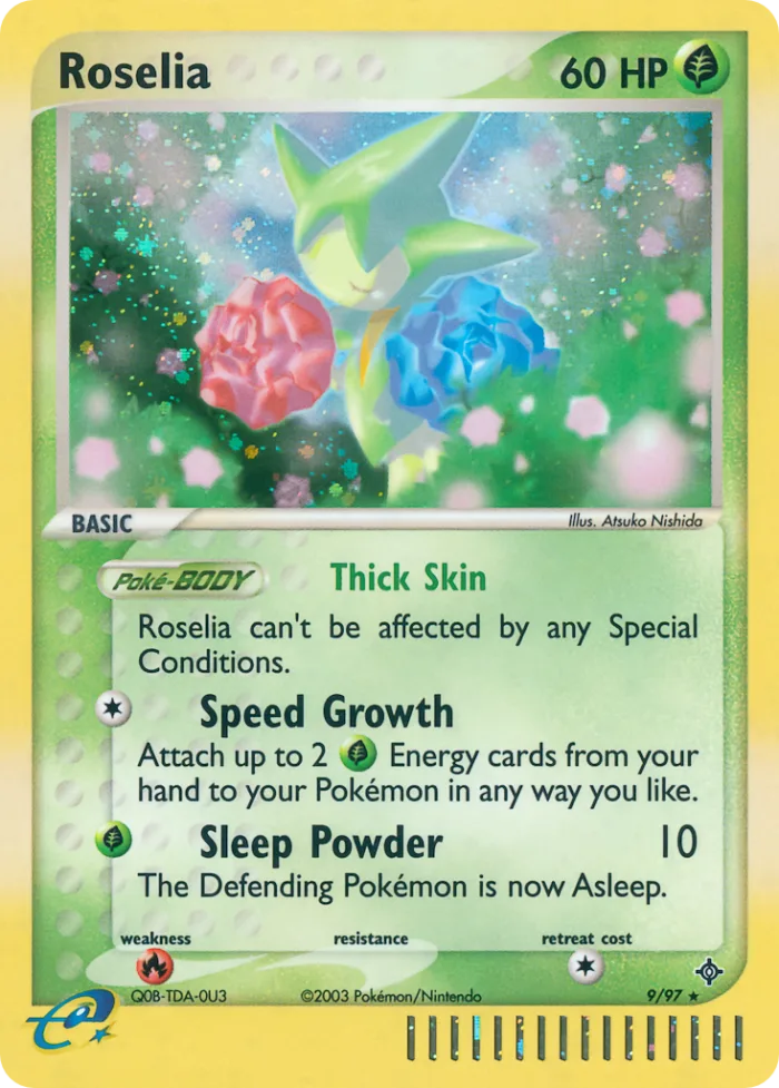 Roselia #9 EX Dragon Pokemon card