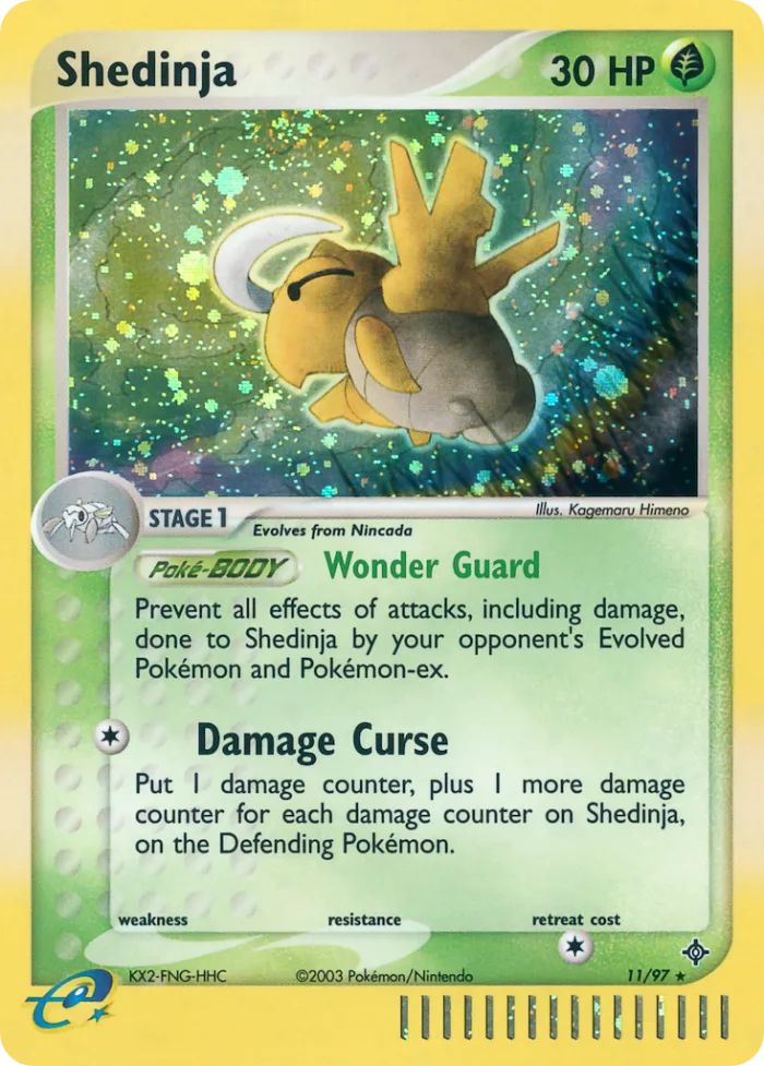 Shedinja #11 EX Dragon Pokemon card