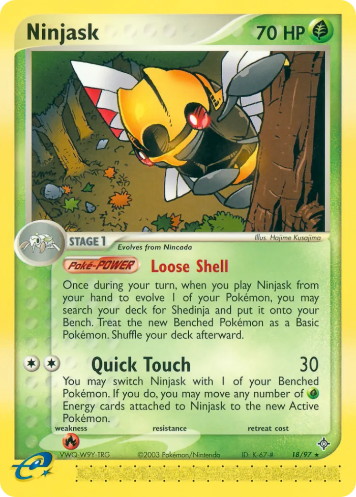 Ninjask EX Dragon card