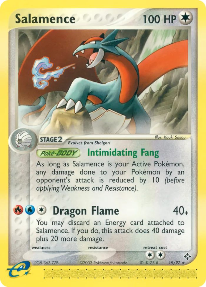 Salamence #19 EX Dragon Pokemon card