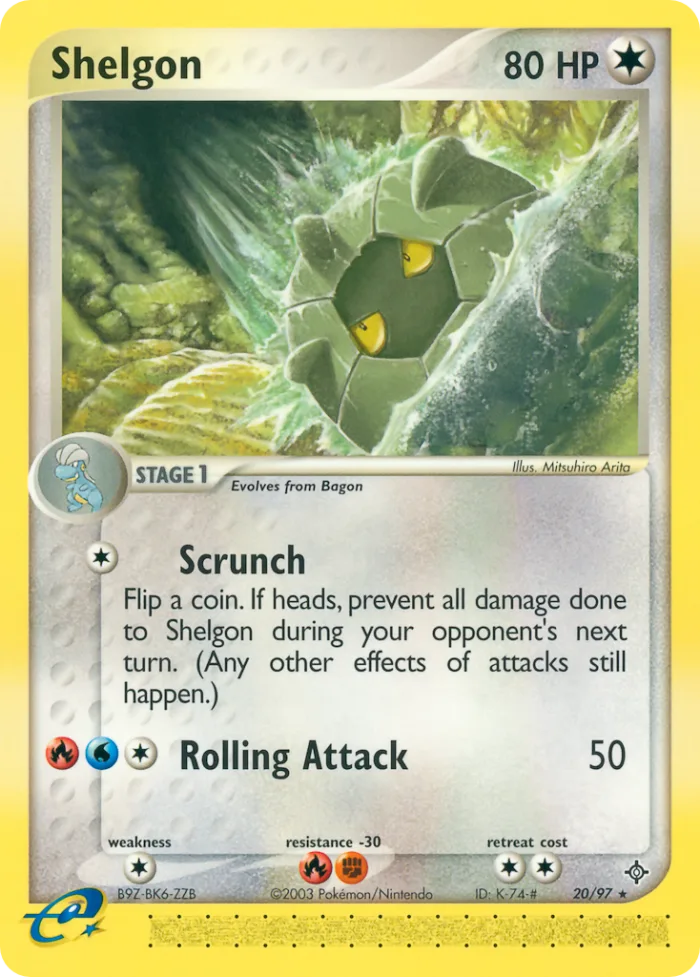 Shelgon #20 EX Dragon Pokemon card