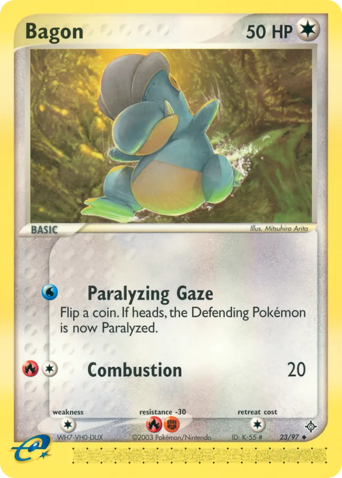 Bagon #23 EX Dragon Pokemon card