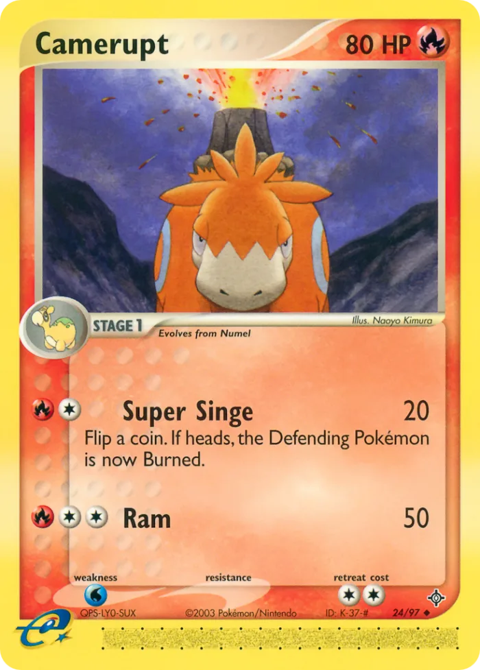 Camerupt #24 EX Dragon Pokemon card