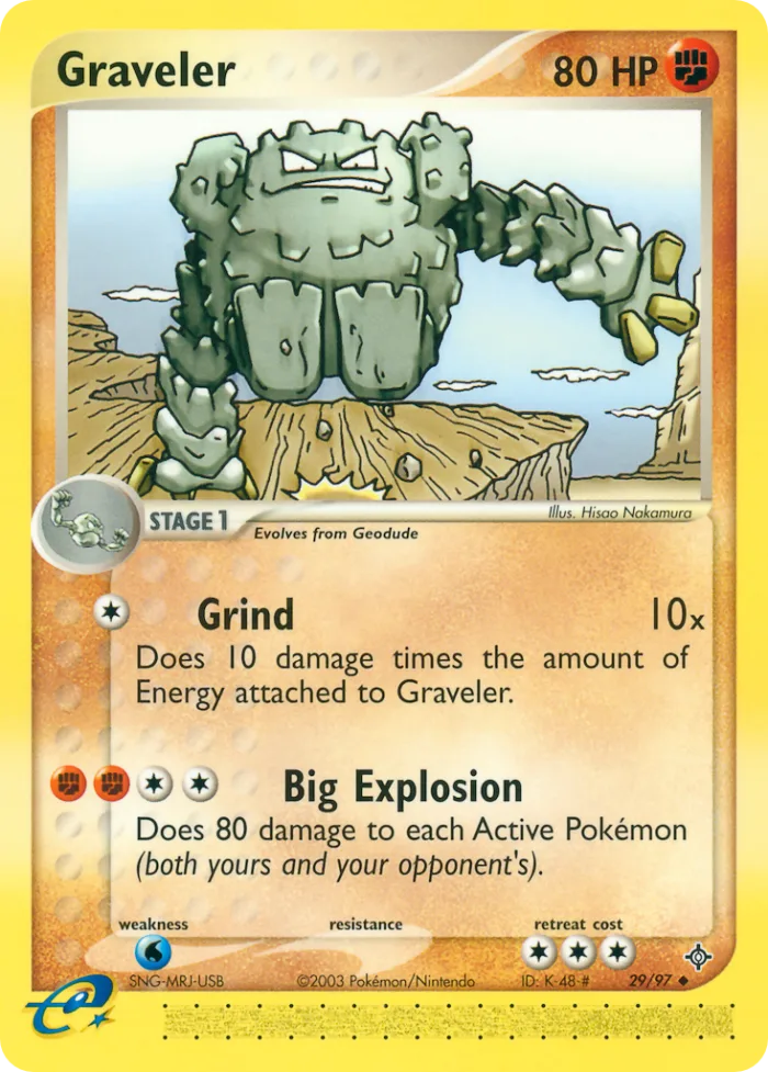 Graveler #29 EX Dragon Pokemon card