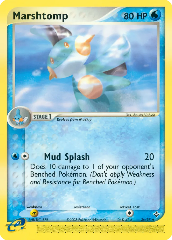 Marshtomp #36 EX Dragon Pokemon card