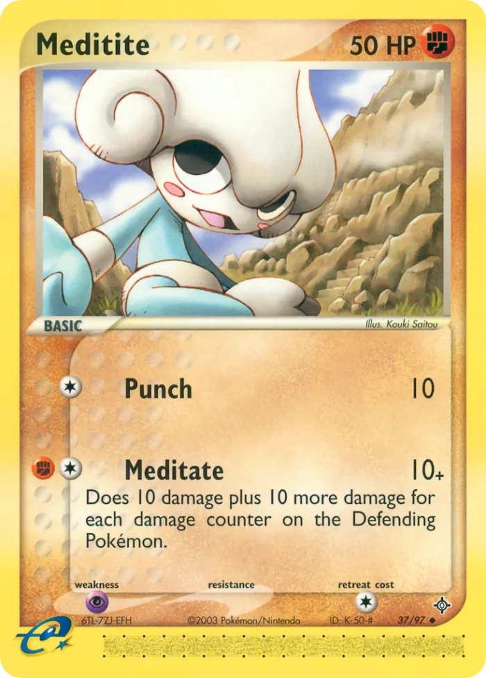 Meditite #37 EX Dragon Pokemon card