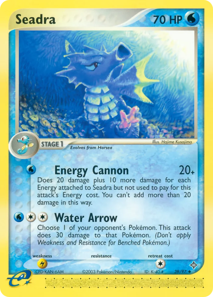 Seadra EX Dragon card
