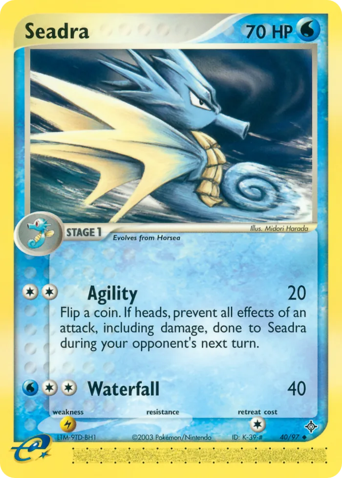 Seadra #40 EX Dragon Pokemon card