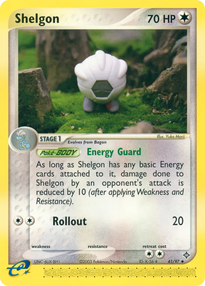 Shelgon EX Dragon card