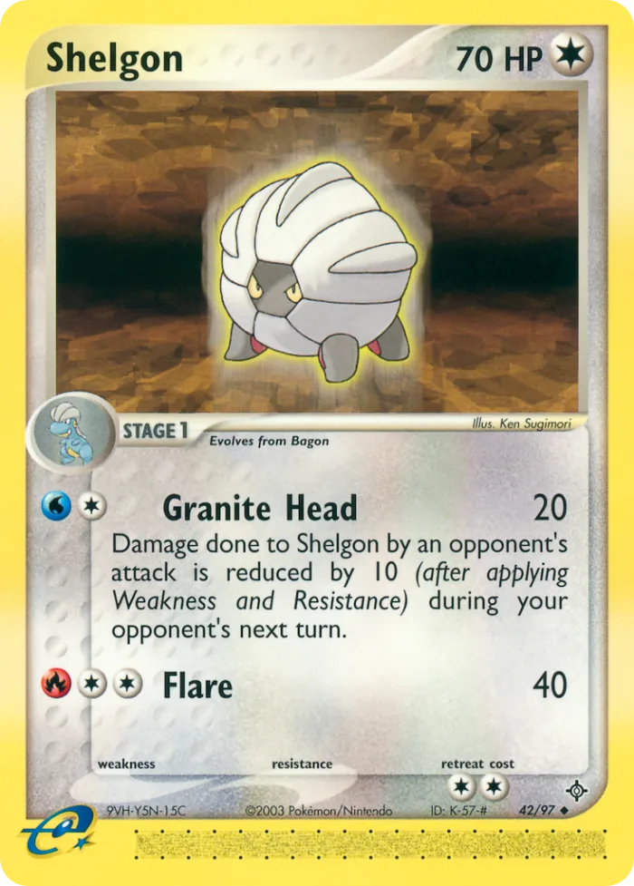 Shelgon EX Dragon card