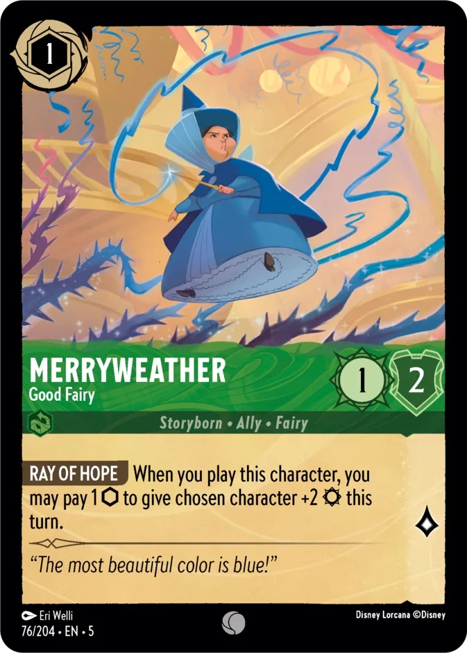 Merryweather #76 Shimmering Skies Disney Lorcana card
