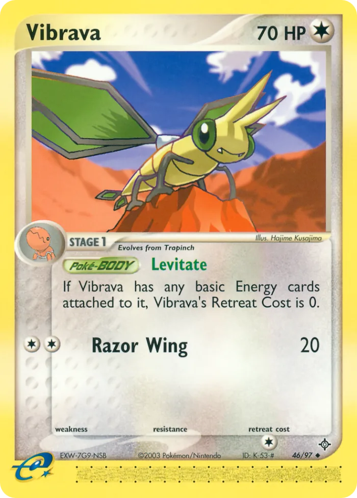 Vibrava #46 EX Dragon Pokemon card