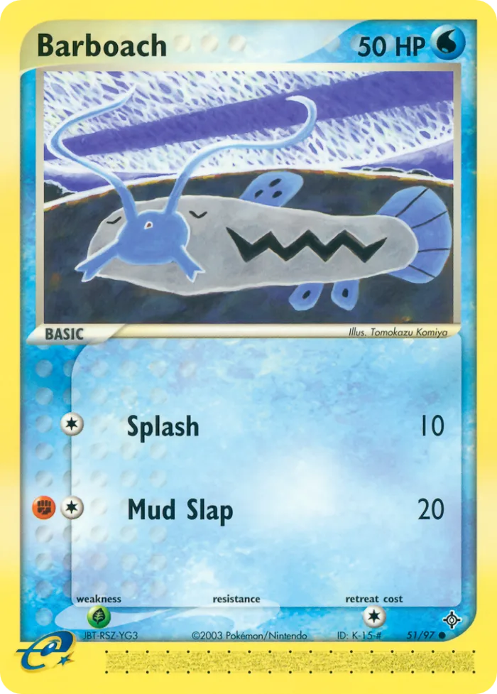 Barboach #51 EX Dragon Pokemon card