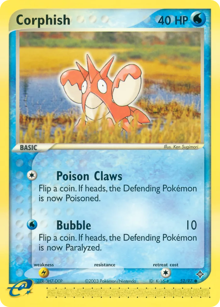 Corphish EX Dragon card