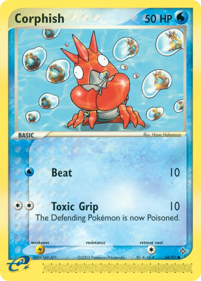 Corphish #54 EX Dragon Pokemon card