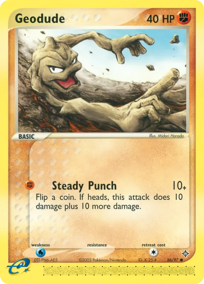 Geodude #56 EX Dragon Pokemon card