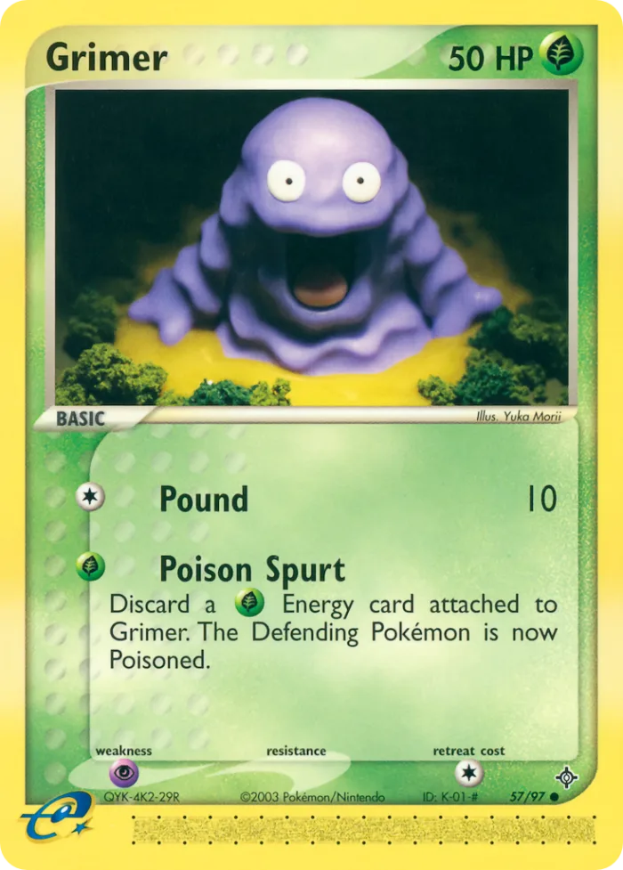 Grimer #57 EX Dragon Pokemon card