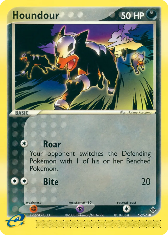 Houndour #59 EX Dragon Pokemon card