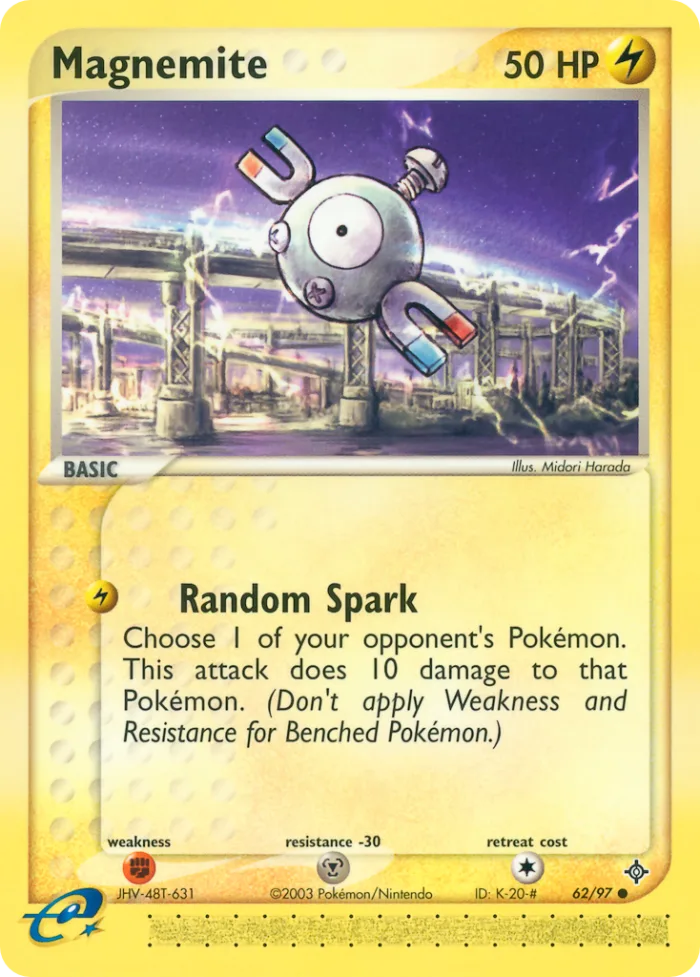 Magnemite #62 EX Dragon Pokemon card