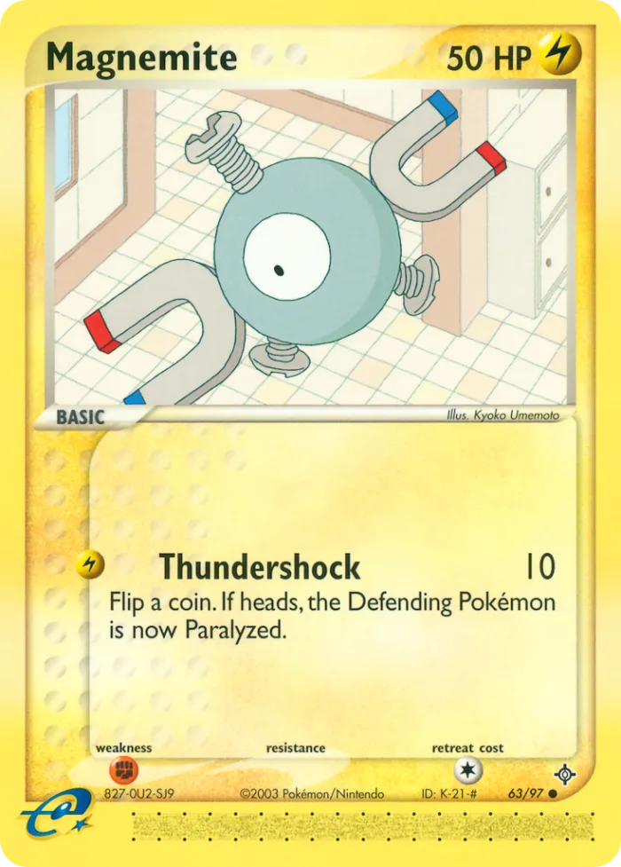 Magnemite #63 EX Dragon Pokemon card